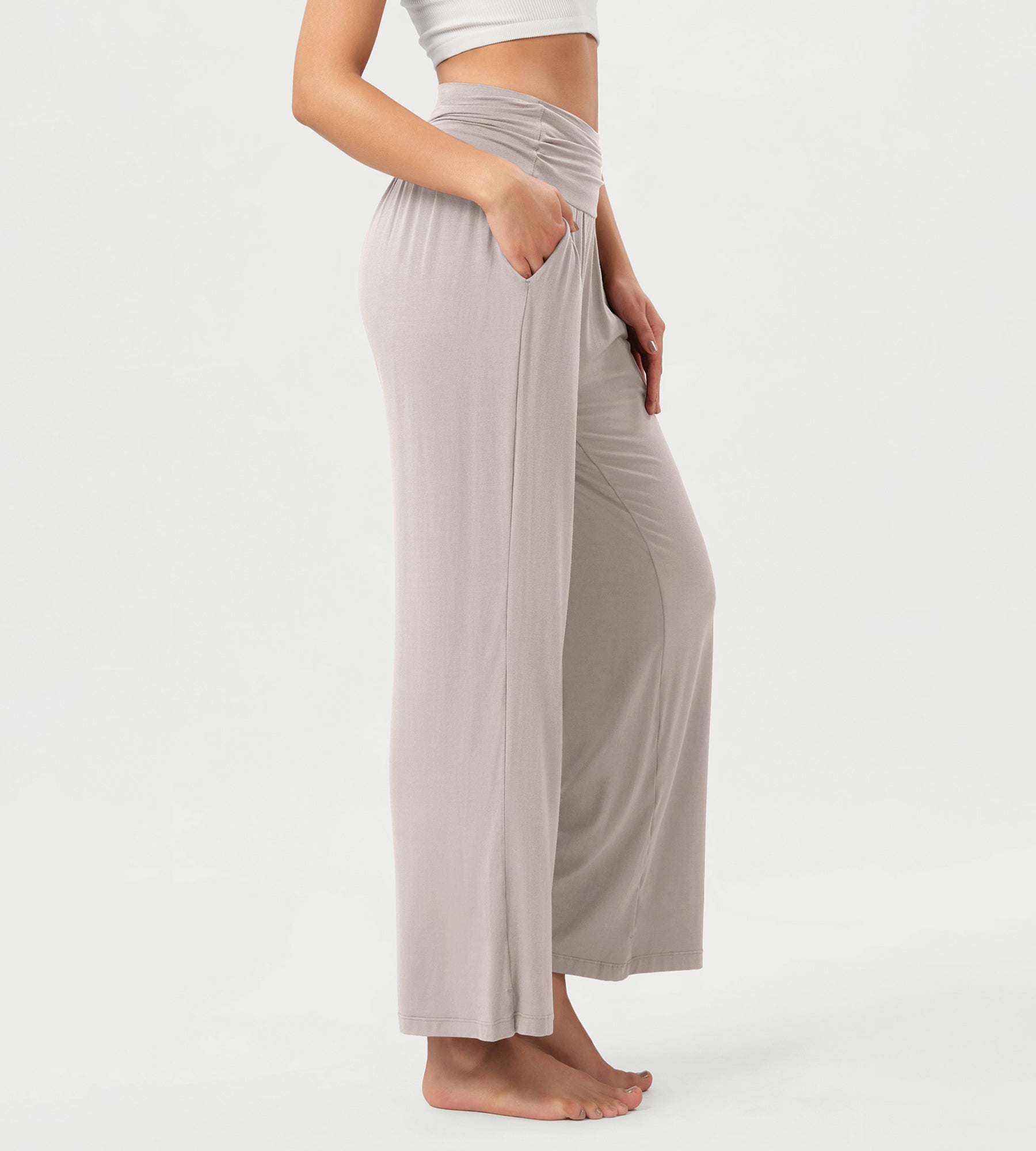 26 Wide Leg Palazzo Loose Comfy Lounge Pants with Pockets - ododos