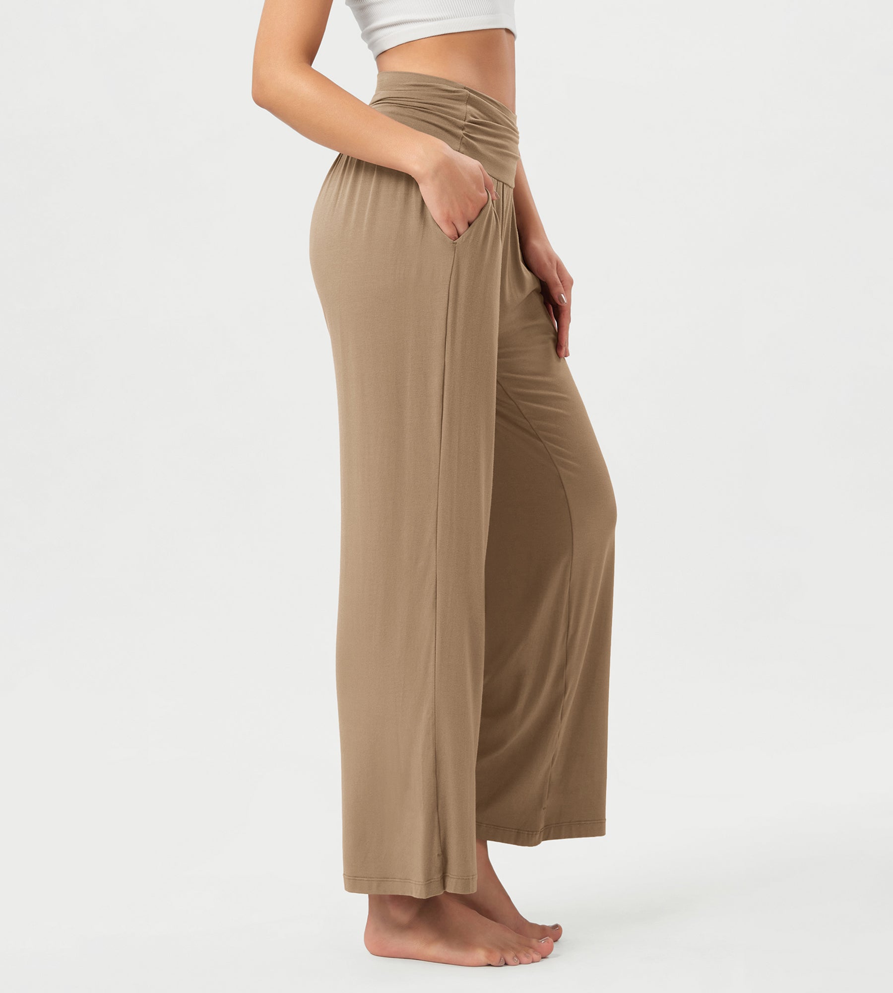 26 Wide Leg Palazzo Loose Comfy Lounge Pants with Pockets - ododos