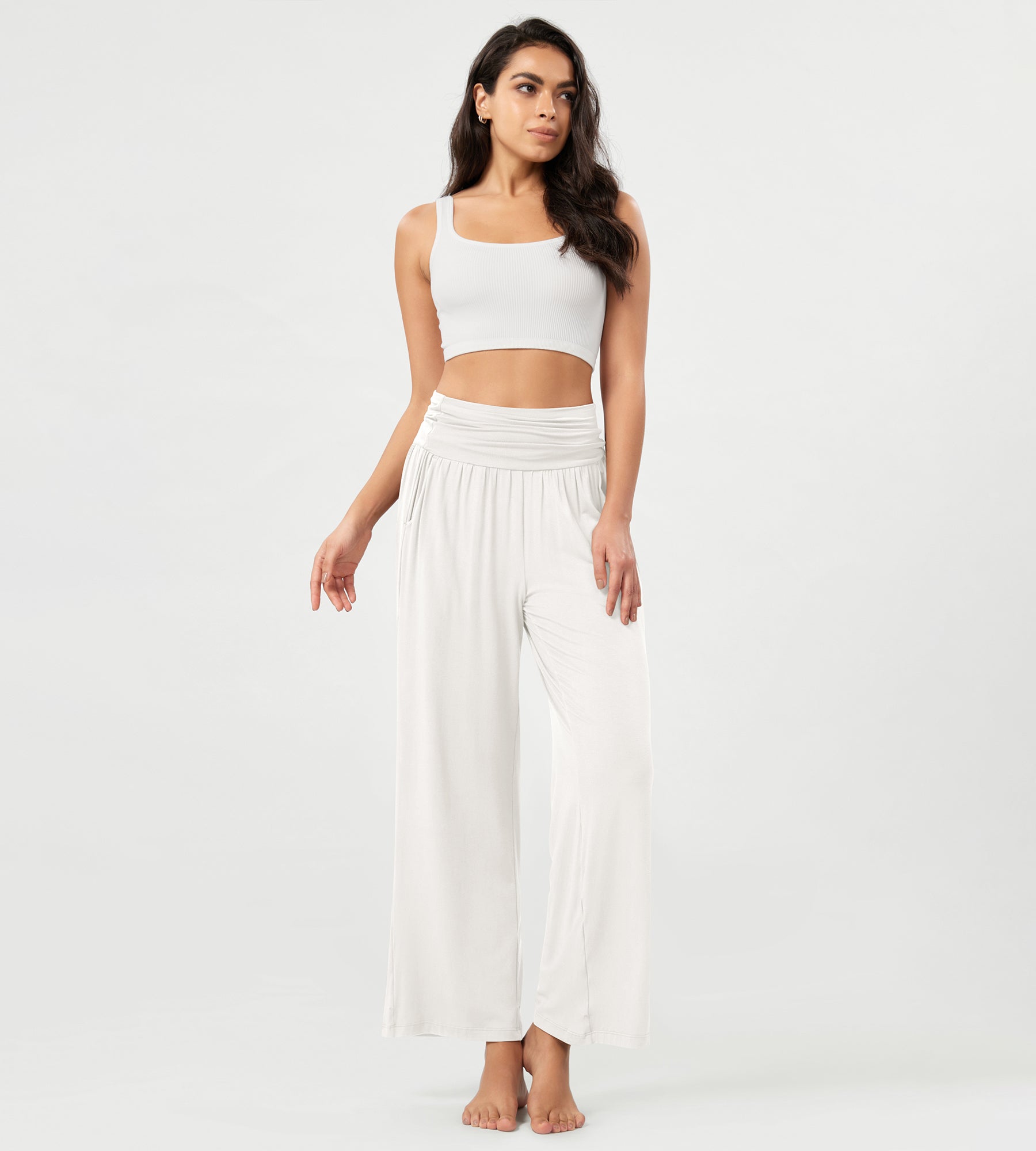 26 Wide Leg Palazzo Loose Comfy Lounge Pants with Pockets - ododos