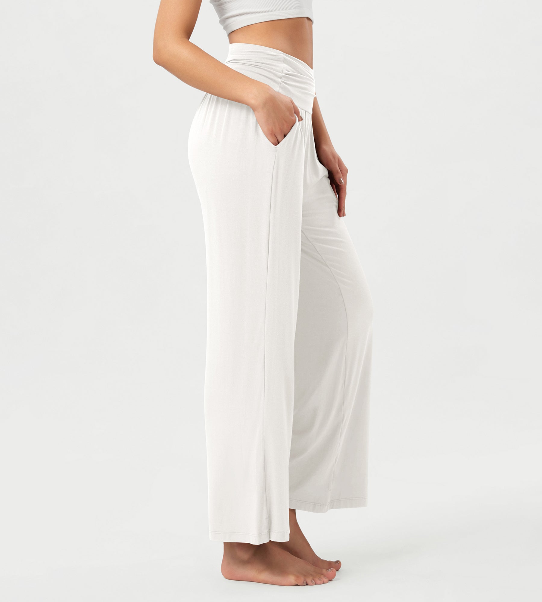 26 Wide Leg Palazzo Loose Comfy Lounge Pants with Pockets - ododos