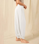 Women's Wide Leg Loose Draped Harem Pants with Pockets - ododos