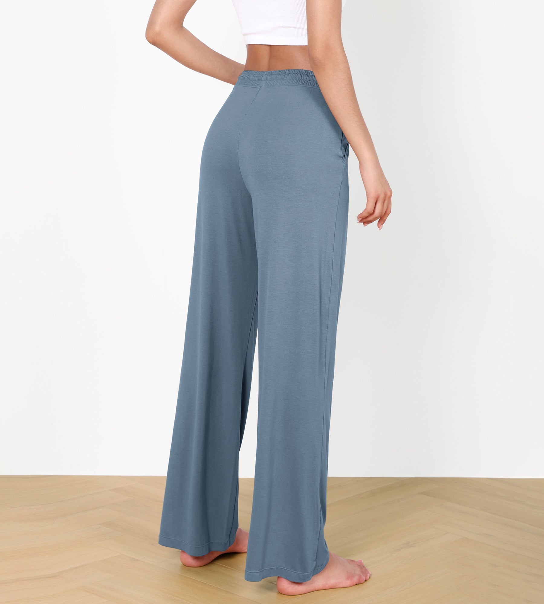 30 Drawstring Lightweight Loose Comfy Lounge Pants with Pockets - ododos