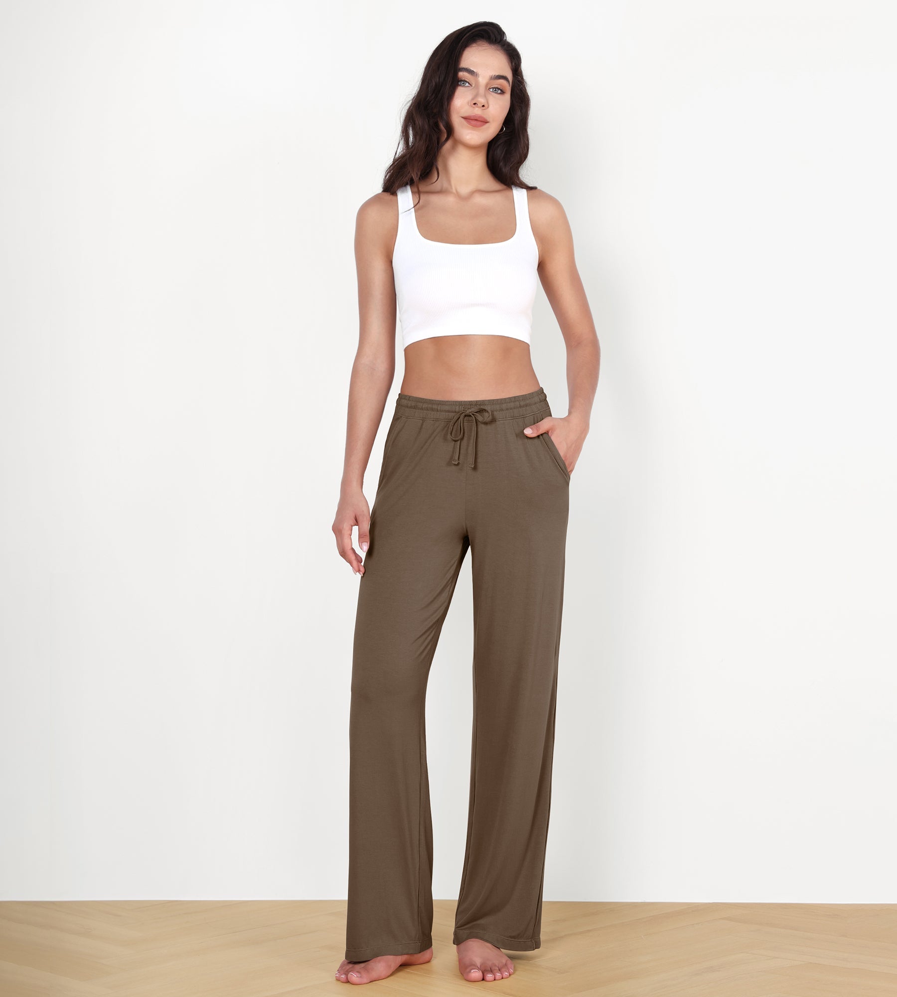 30 Drawstring Lightweight Loose Comfy Lounge Pants with Pockets - ododos