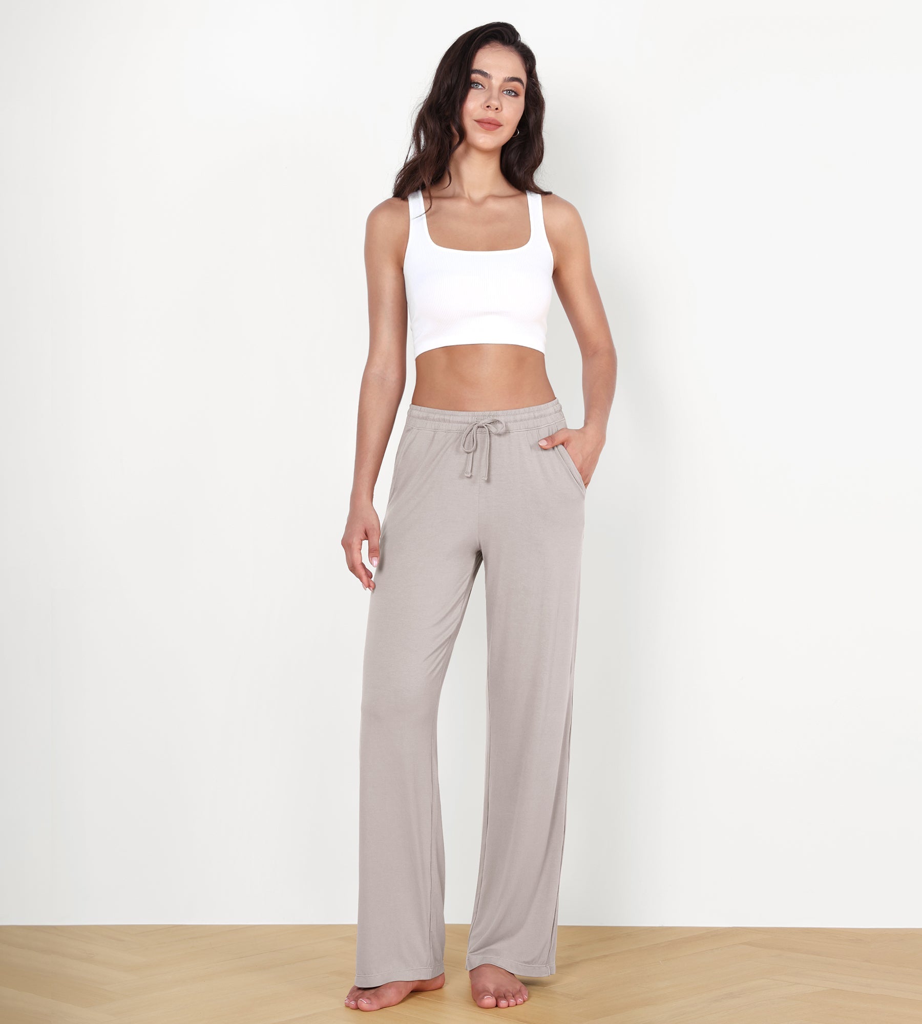 30 Drawstring Lightweight Loose Comfy Lounge Pants with Pockets - ododos