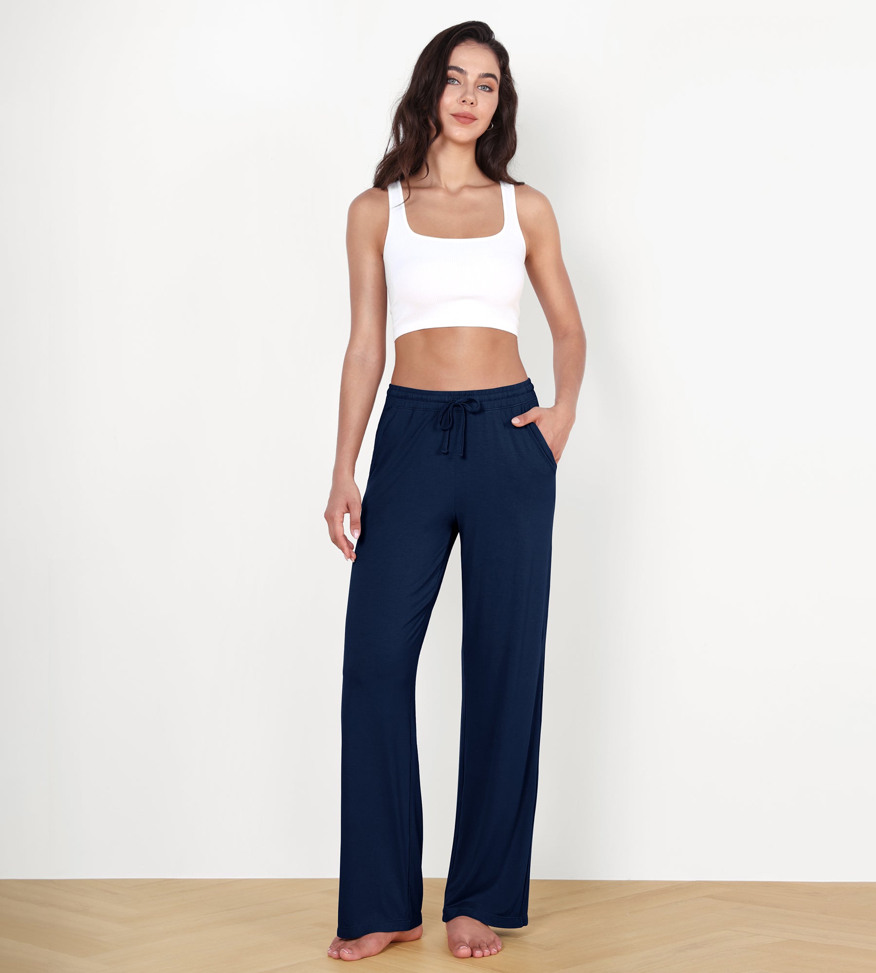 30 Drawstring Lightweight Loose Comfy Lounge Pants with Pockets - ododos