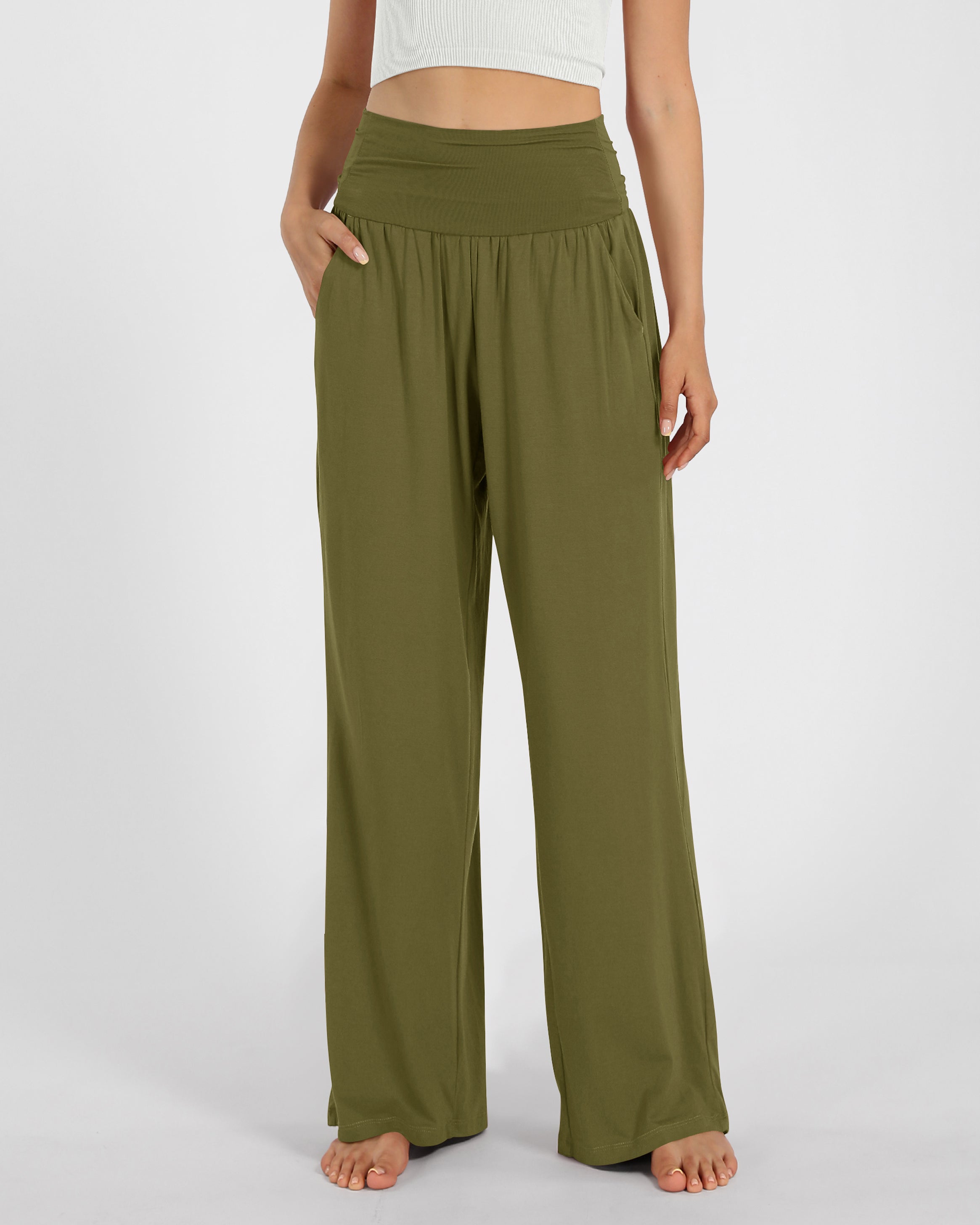 28 Wide Leg Palazzo Loose Comfy Lounge Pants with Pockets - ododos