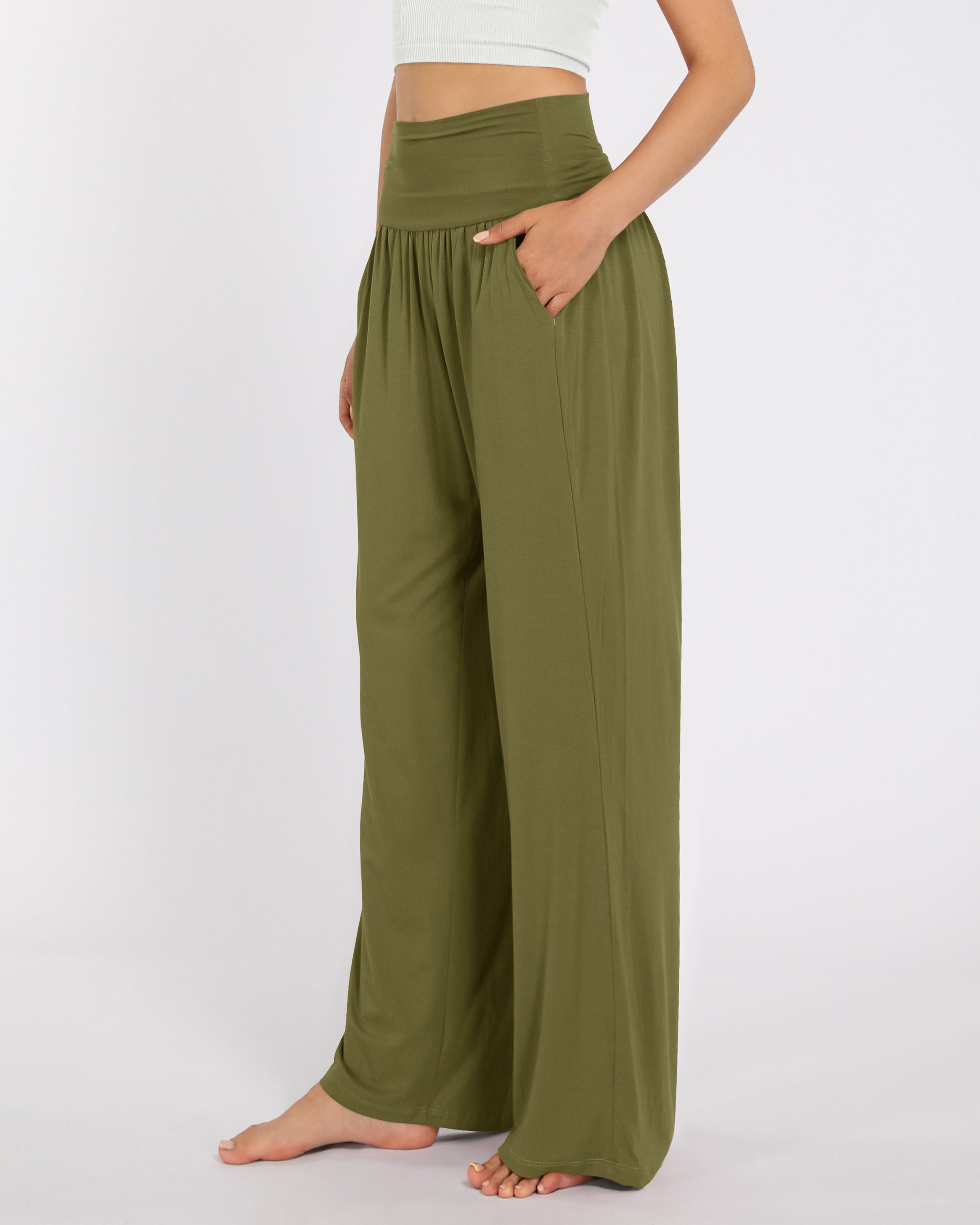 28 Wide Leg Palazzo Loose Comfy Lounge Pants with Pockets - ododos