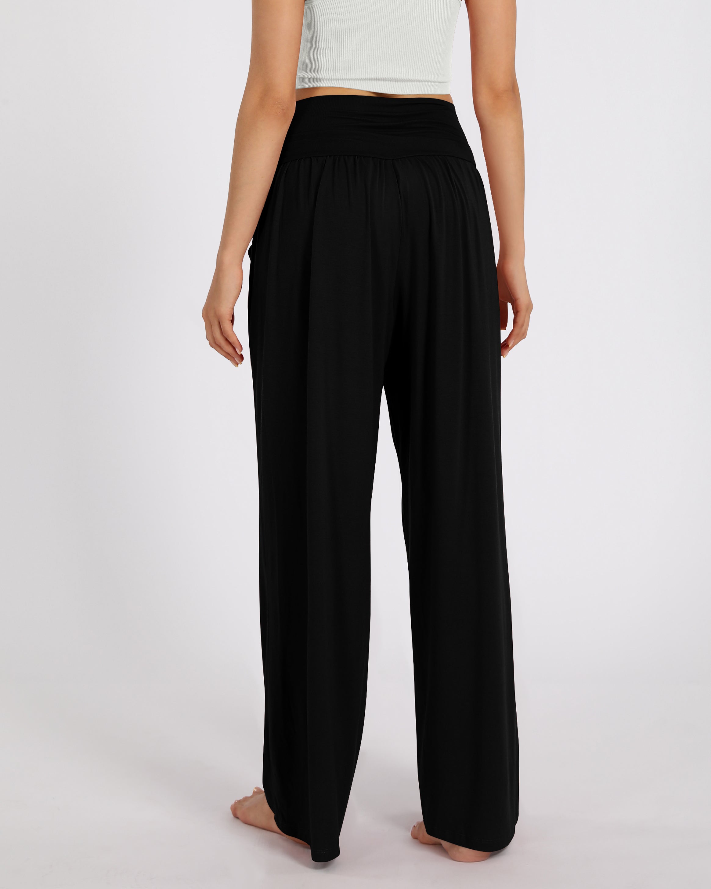 28 Wide Leg Palazzo Loose Comfy Lounge Pants with Pockets - ododos