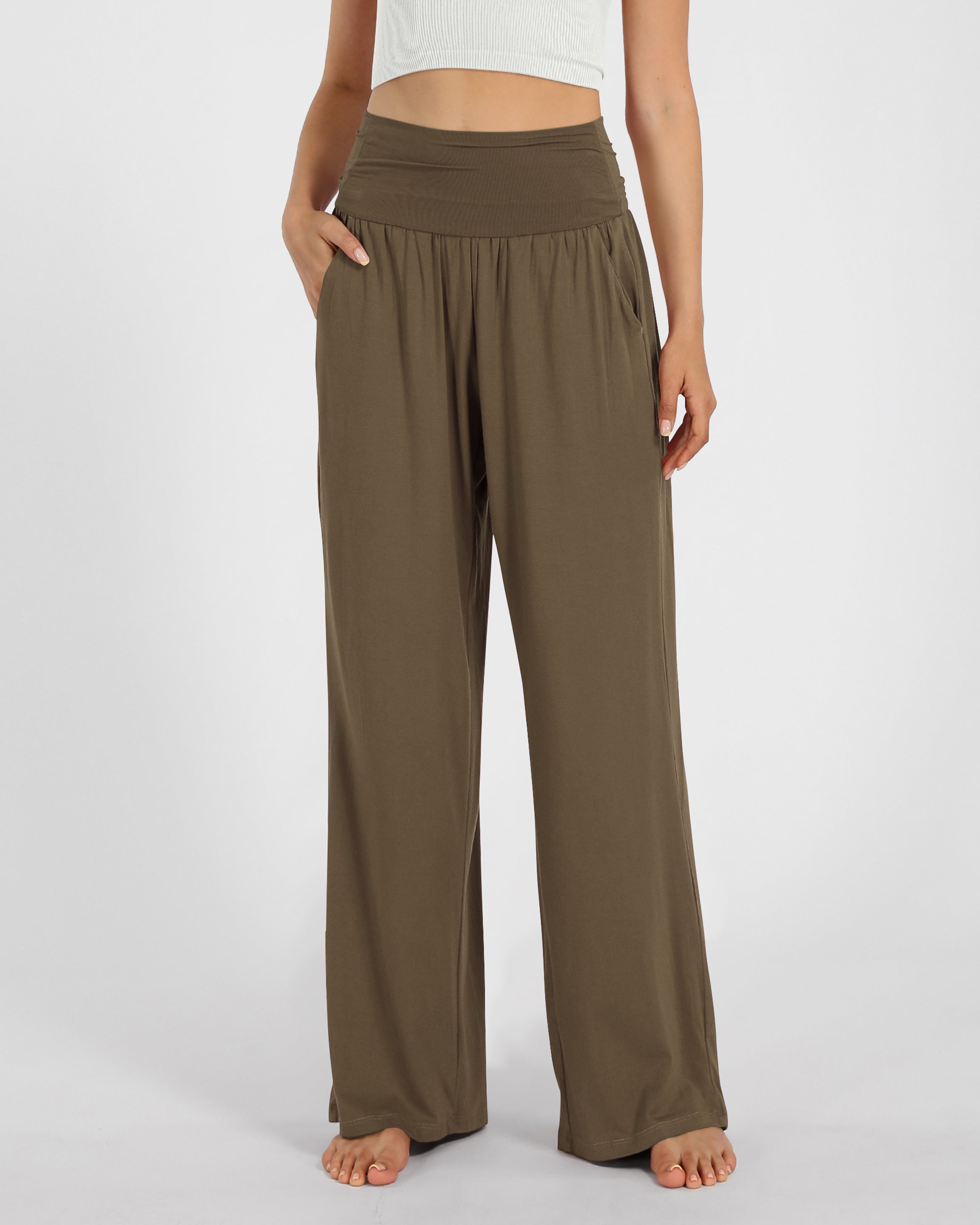 28 Wide Leg Palazzo Loose Comfy Lounge Pants with Pockets - ododos