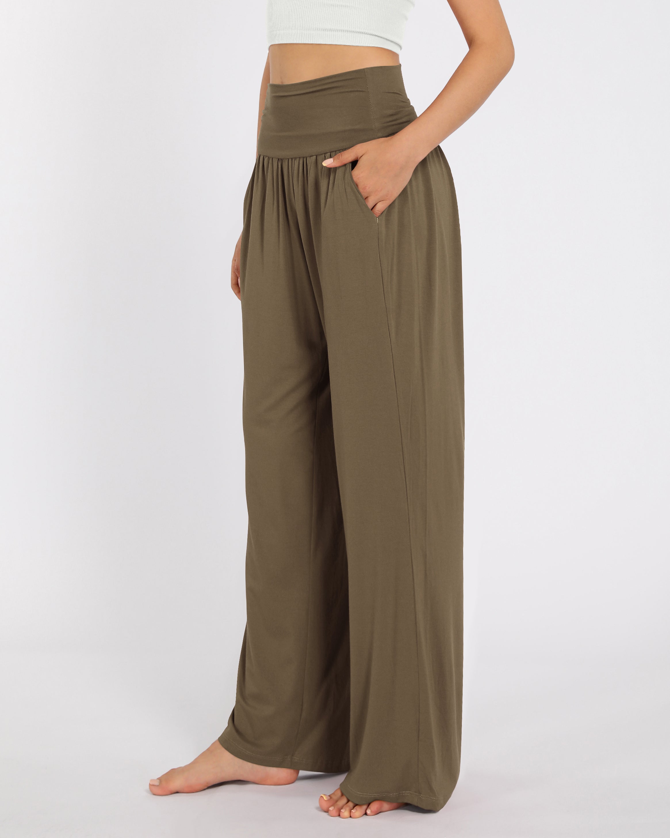 28 Wide Leg Palazzo Loose Comfy Lounge Pants with Pockets - ododos