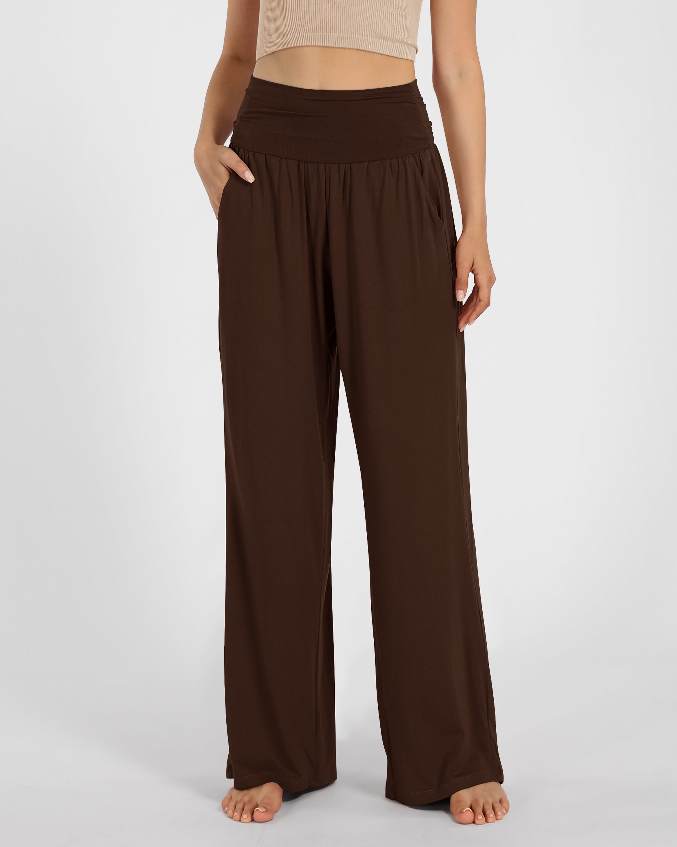 28 Wide Leg Palazzo Loose Comfy Lounge Pants with Pockets - ododos