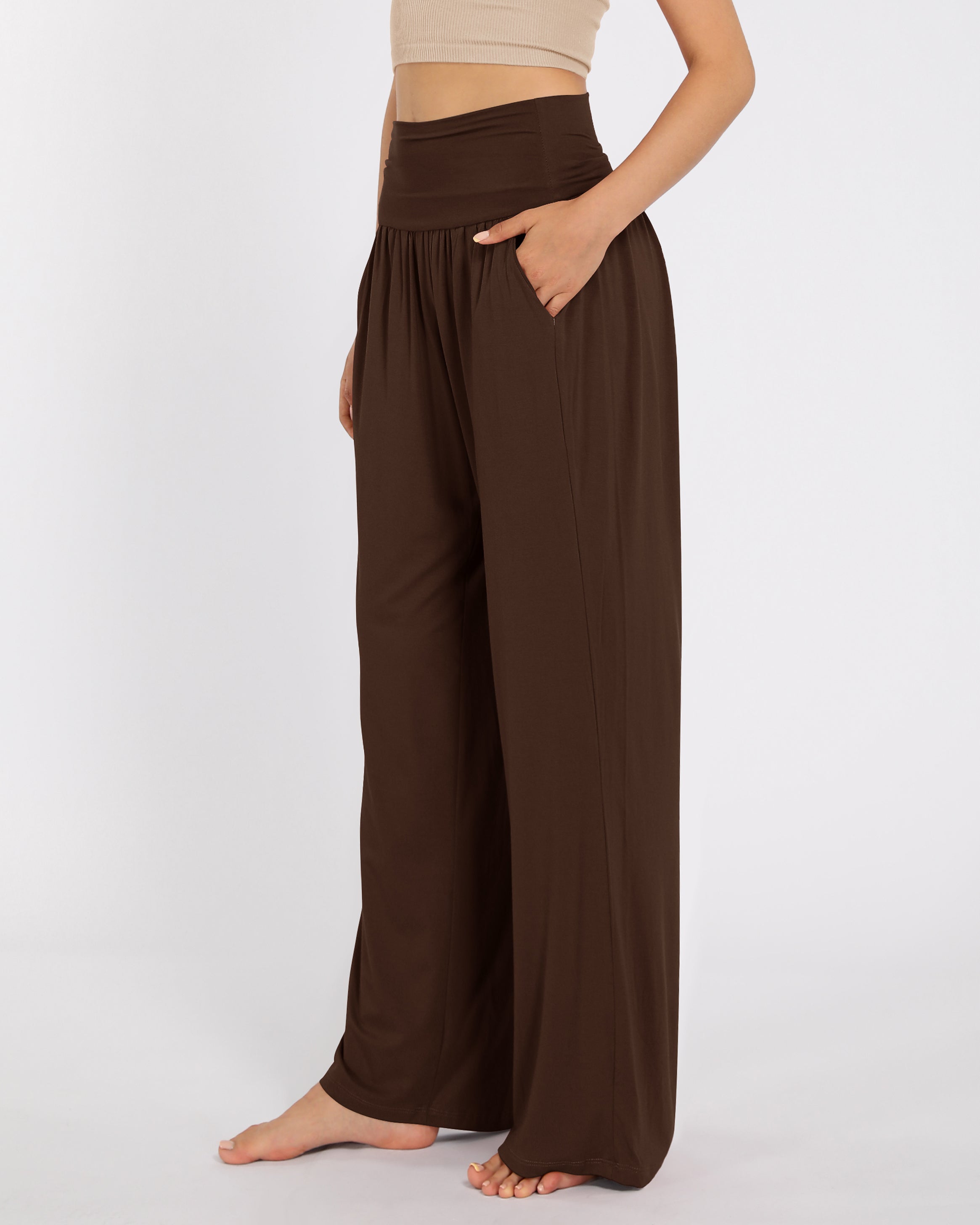 28 Wide Leg Palazzo Loose Comfy Lounge Pants with Pockets - ododos
