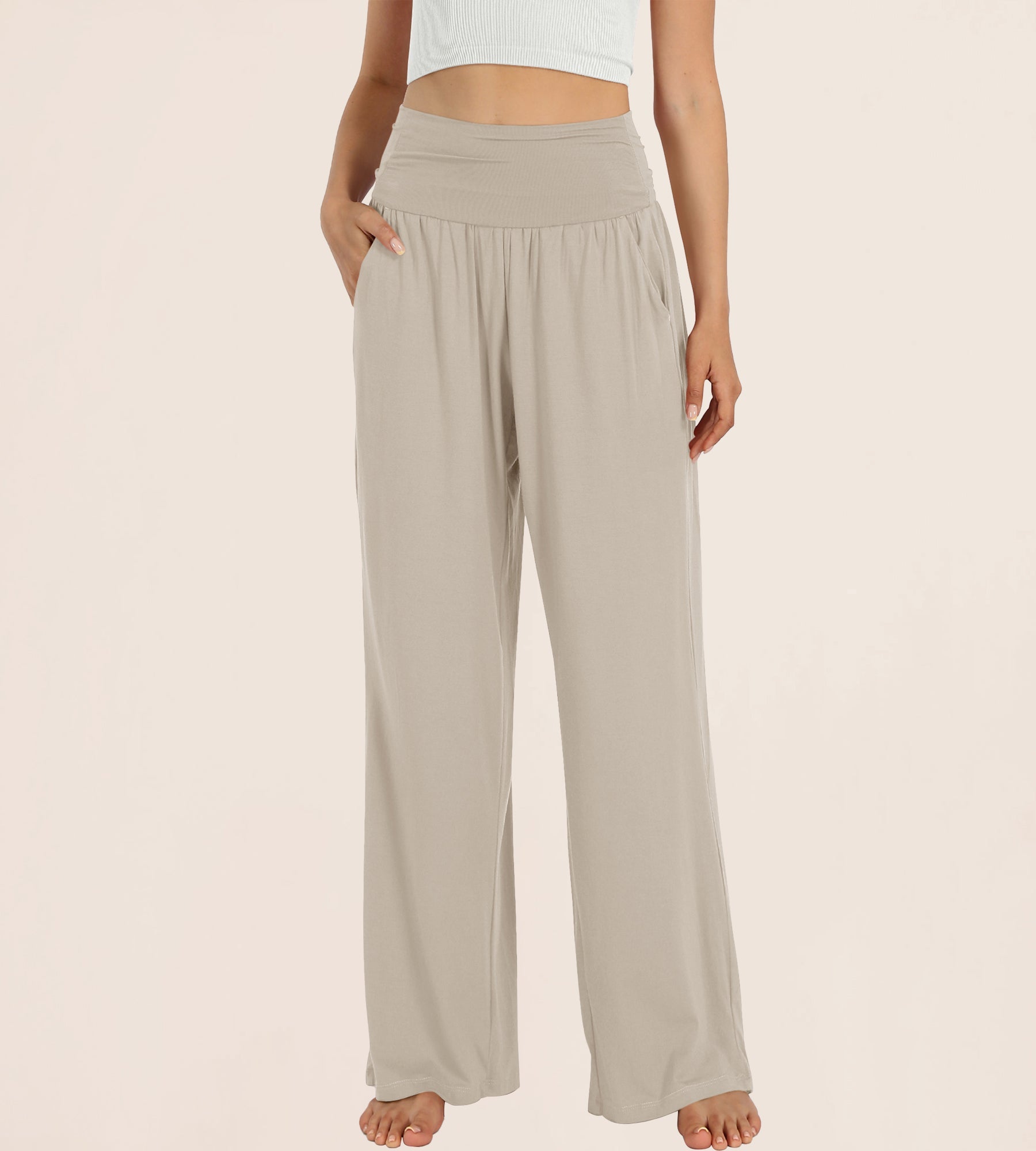 28 Wide Leg Palazzo Loose Comfy Lounge Pants with Pockets - ododos
