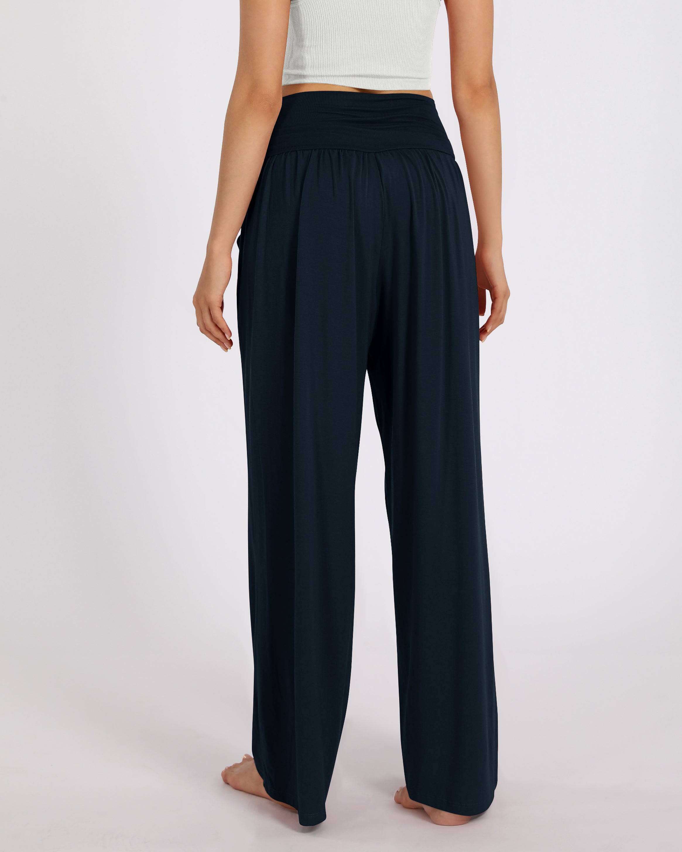 28 Wide Leg Palazzo Loose Comfy Lounge Pants with Pockets - ododos