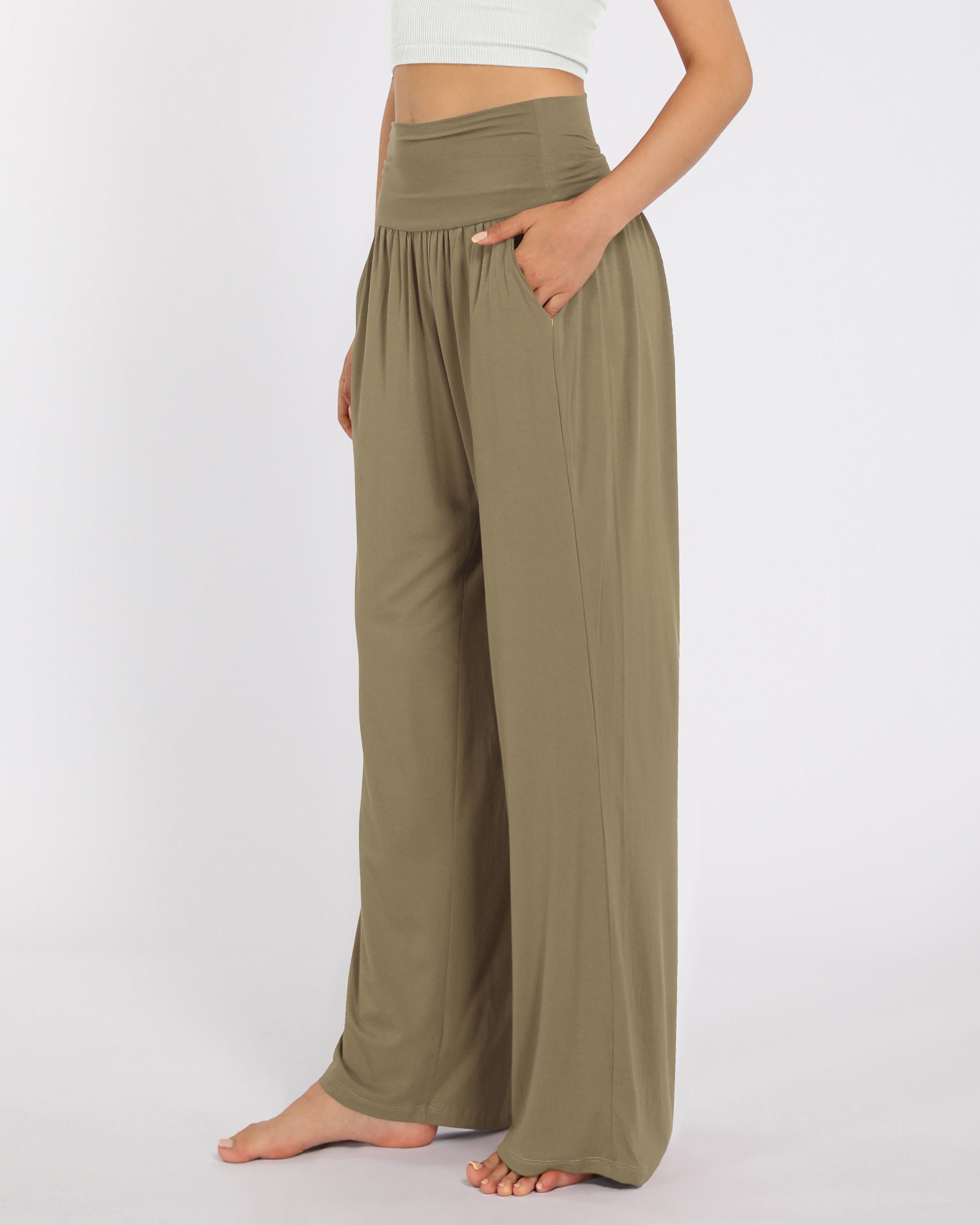 28 Wide Leg Palazzo Loose Comfy Lounge Pants with Pockets - ododos