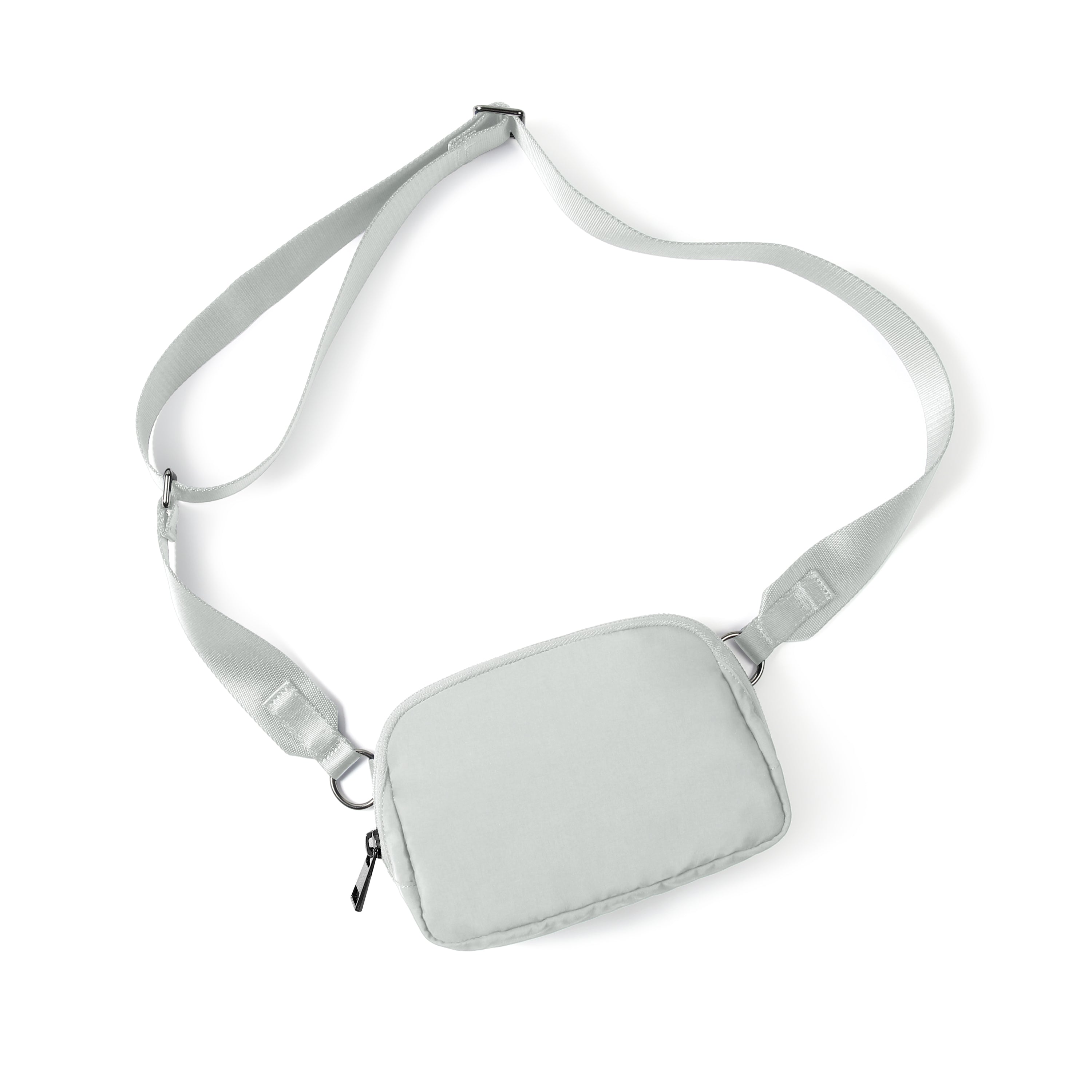 Unisex Mini Crossbody Bag Light Grey 8 x 2 x 5.5 - ododos