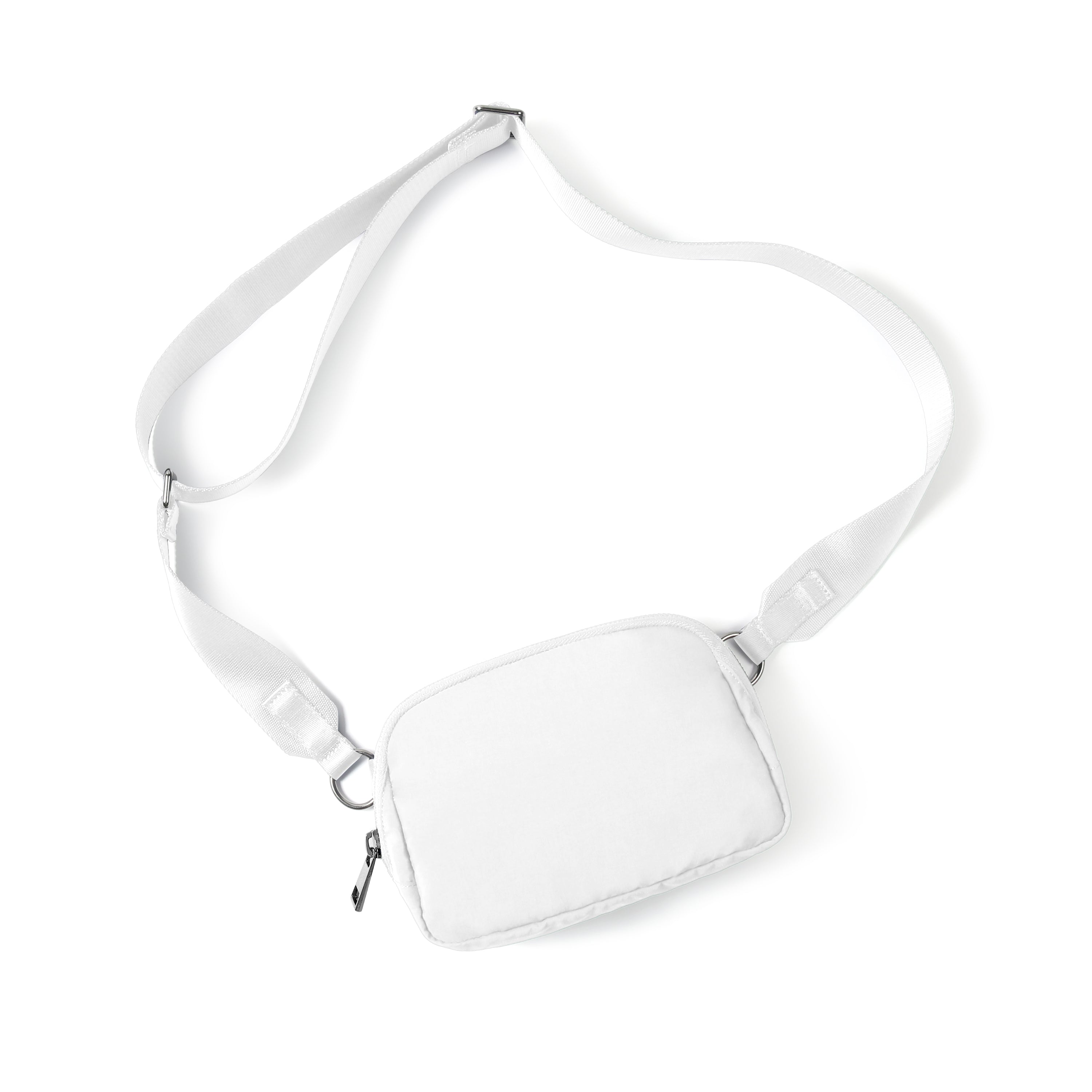 Unisex Mini Crossbody Bag White 8 x 2 x 5.5 - ododos