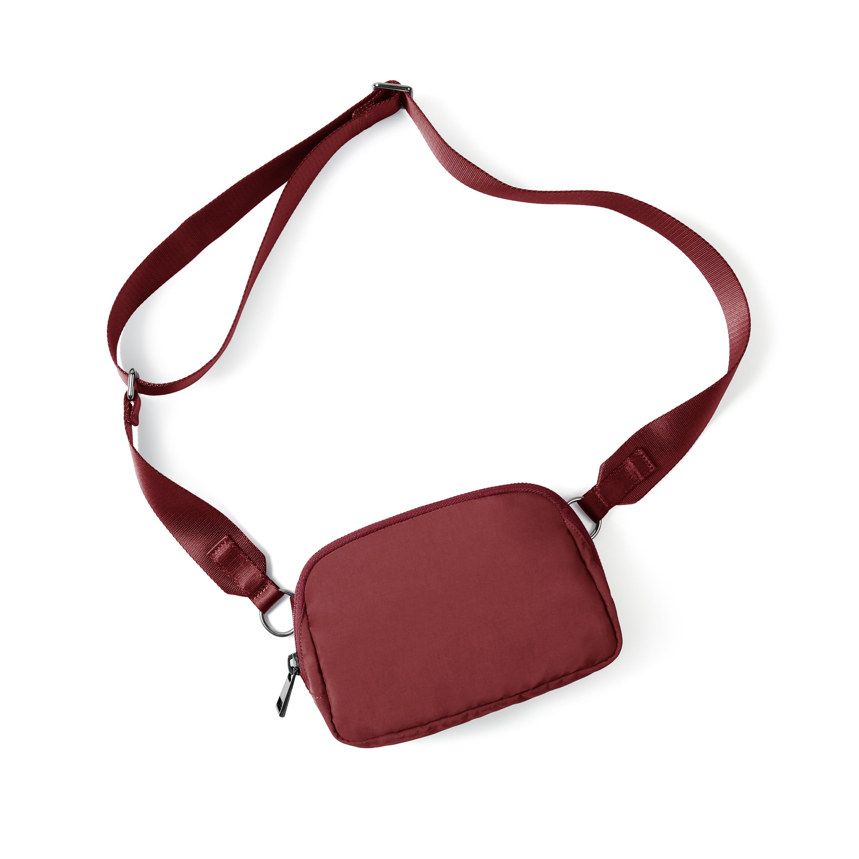 Unisex Mini Crossbody Bag Wine 8 x 2 x 5.5 - ododos