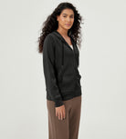 Modal Soft Full-Zip Hoodies Casual Jacket with Pockets - ododos