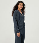 Modal Soft Full-Zip Hoodies Casual Jacket with Pockets - ododos