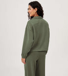 Modal Soft Cinchable Half Zipper Funnel Neck Oversize Pullover - ododos