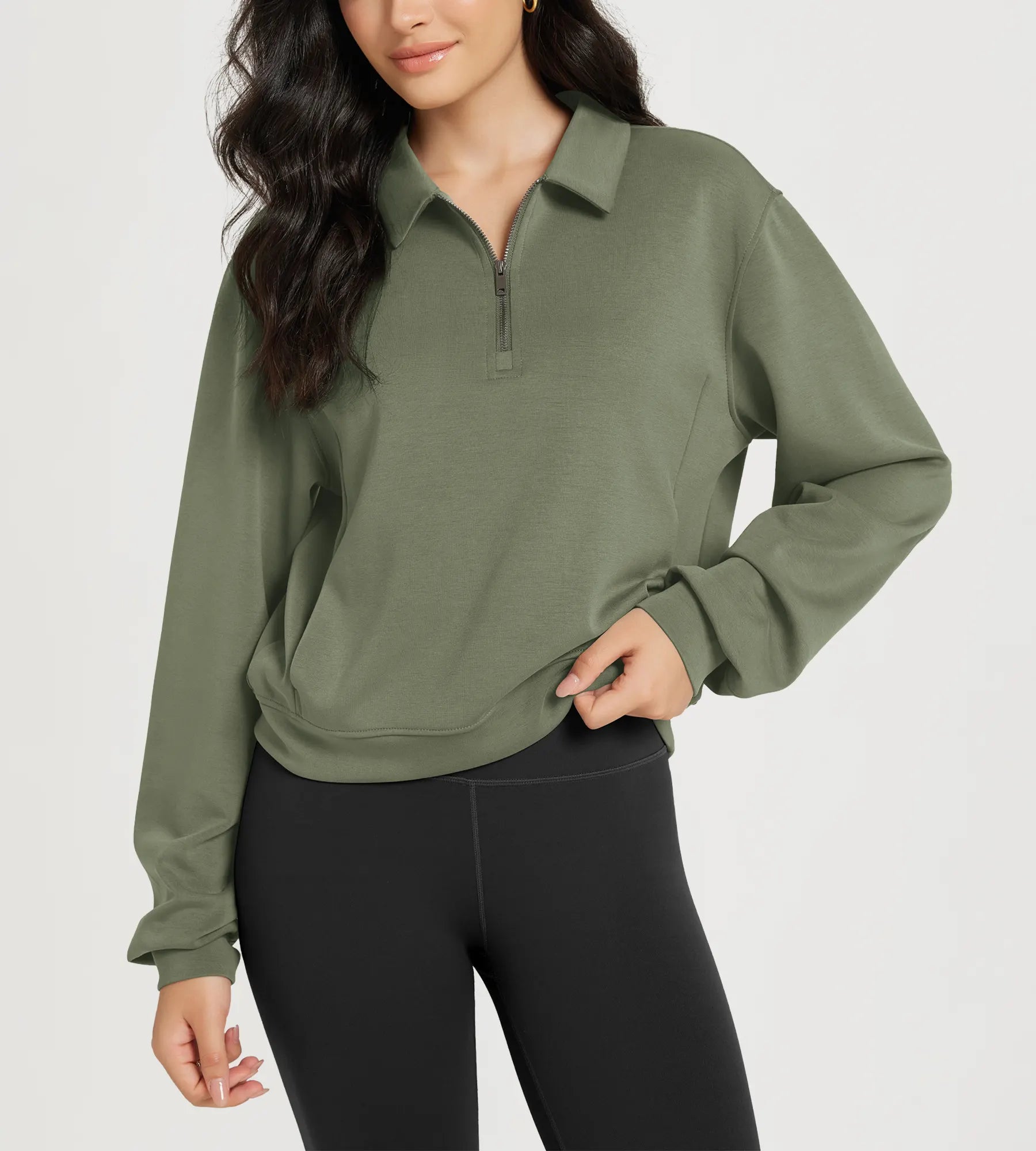 Oblada　オブラダ　UNIFORM HALF ZIP SWEAT Oblada（オブラダ）の「Oblada | UNIFORM HALF ZIP SWEAT WOMEN