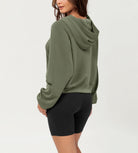 Modal Soft Oversized Long Sleeve Cropped Hoodie - ododos