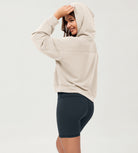 Modal Soft Oversized Long Sleeve Cropped Hoodie - ododos