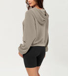 Modal Soft Oversized Long Sleeve Cropped Hoodie - ododos