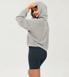 Modal Soft Oversized Long Sleeve Cropped Hoodie - ododos