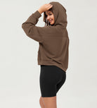 Modal Soft Oversized Long Sleeve Cropped Hoodie - ododos