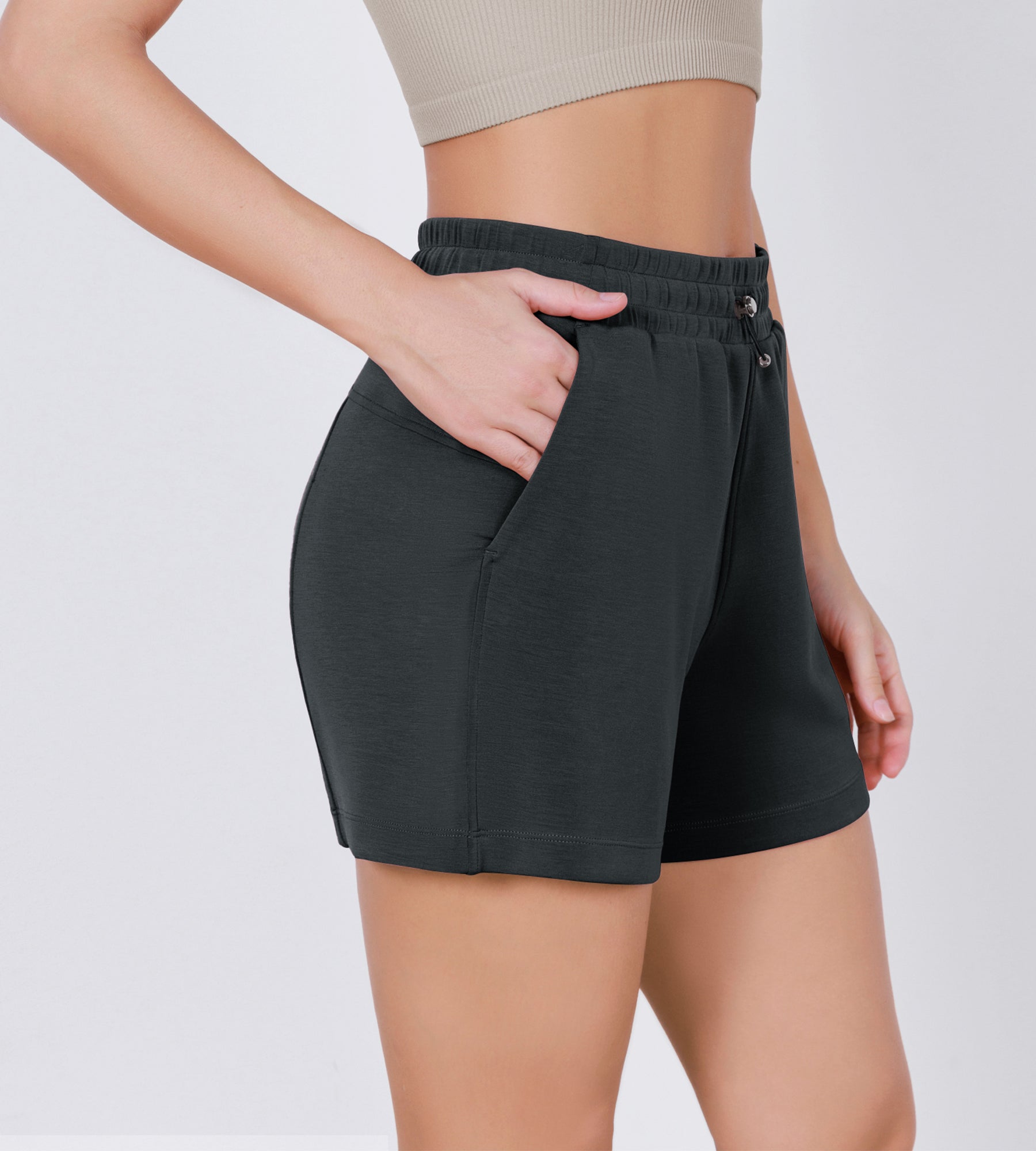 Modal Soft Adjustable Shockcord Relaxed Shorts - ododos