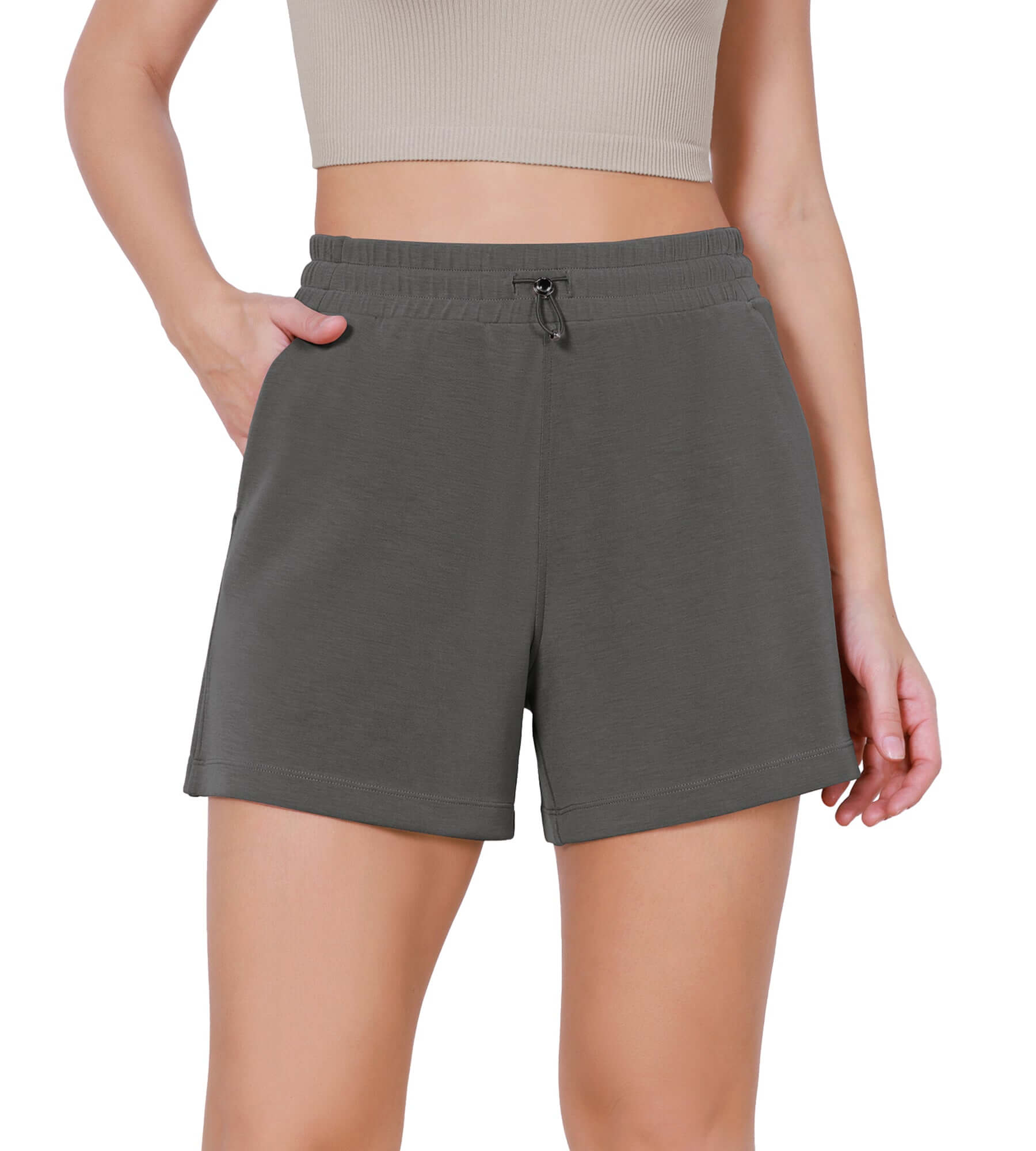 Modal Soft Adjustable Shockcord Relaxed Shorts - ododos