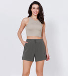 Modal Soft Adjustable Shockcord Relaxed Shorts Charcoal - ododos