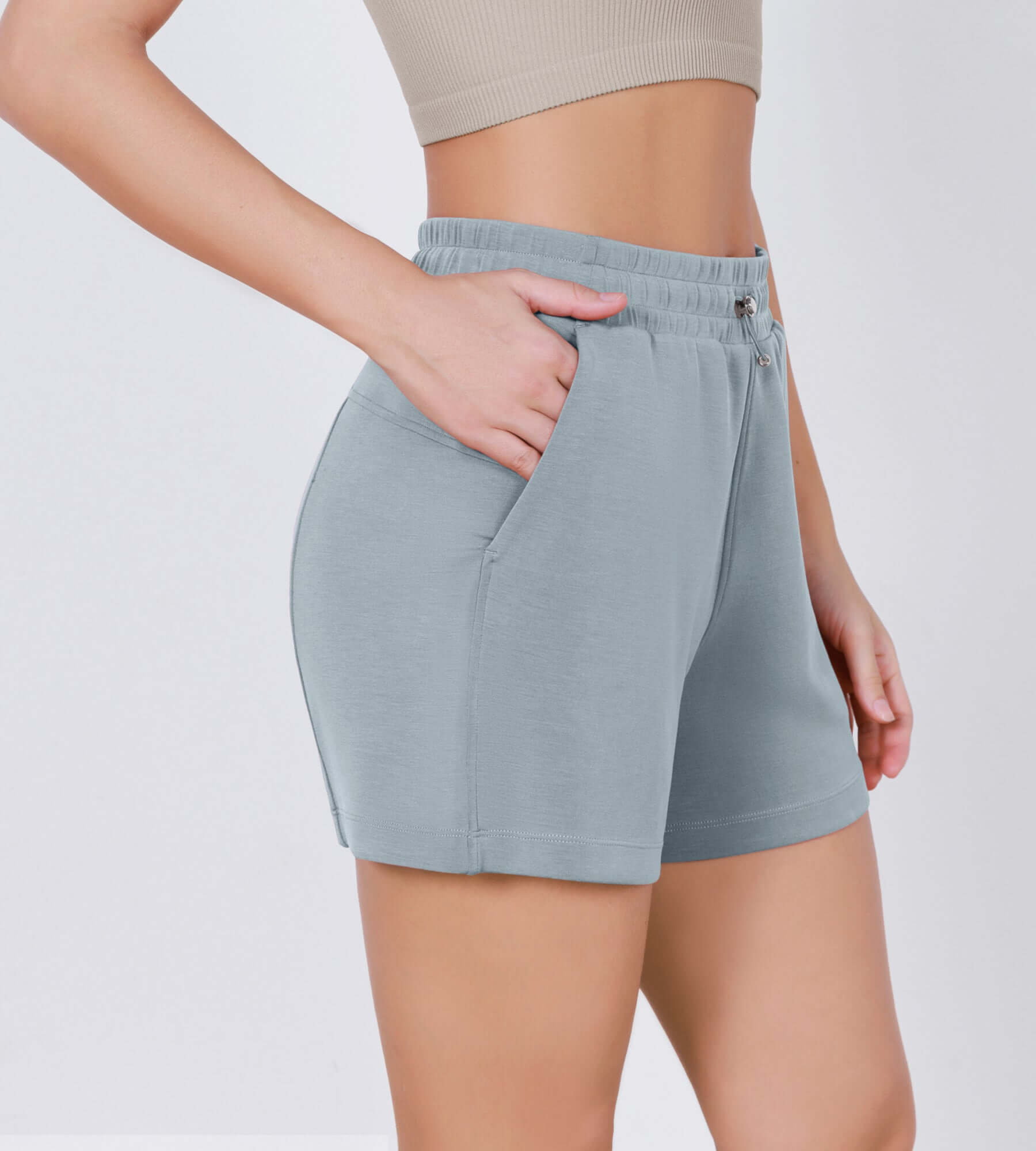 Modal Soft Adjustable Shockcord Relaxed Shorts - ododos