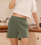 Modal Soft High Waist Casual Shorts with Pockets - ododos