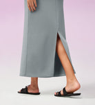 Modal Soft Back Slit Casual Maxi Skirts - ododos