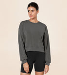 Modal Soft Long Sleeve Cropped Sweatshirts - ododos