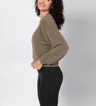 Modal Soft Long Sleeve Cropped Sweatshirts - ododos