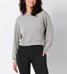 Modal Soft Long Sleeve Cropped Sweatshirts - ododos