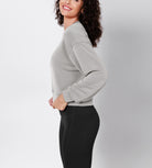 Modal Soft Long Sleeve Cropped Sweatshirts - ododos