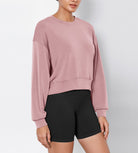 Modal Soft Long Sleeve Cropped Sweatshirts - ododos