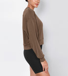 Modal Soft Long Sleeve Cropped Sweatshirts - ododos