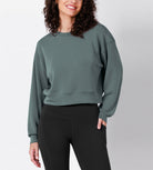 Modal Soft Long Sleeve Cropped Sweatshirts - ododos