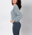 Modal Soft Long Sleeve Cropped Sweatshirts - ododos