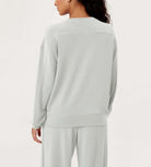 Modal Soft Oversized Crew Neck Sweatshirts - ododos