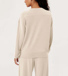 Modal Soft Oversized Crew Neck Sweatshirts - ododos