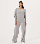 Modal Soft Oversized Crew Neck Sweatshirts - ododos