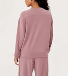 Modal Soft Oversized Crew Neck Sweatshirts - ododos