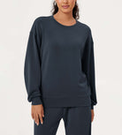 Modal Soft Oversized Crew Neck Sweatshirts - ododos